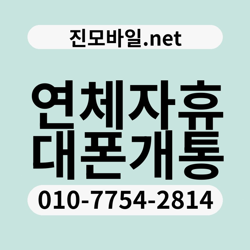 연체자휴대폰개통