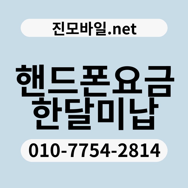 핸드폰요금한달미납