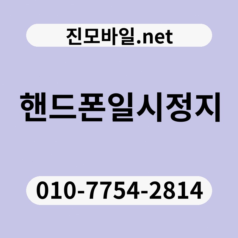 핸드폰일시정지