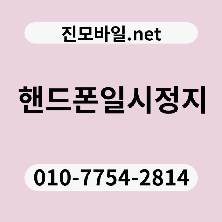 핸드폰일시정지