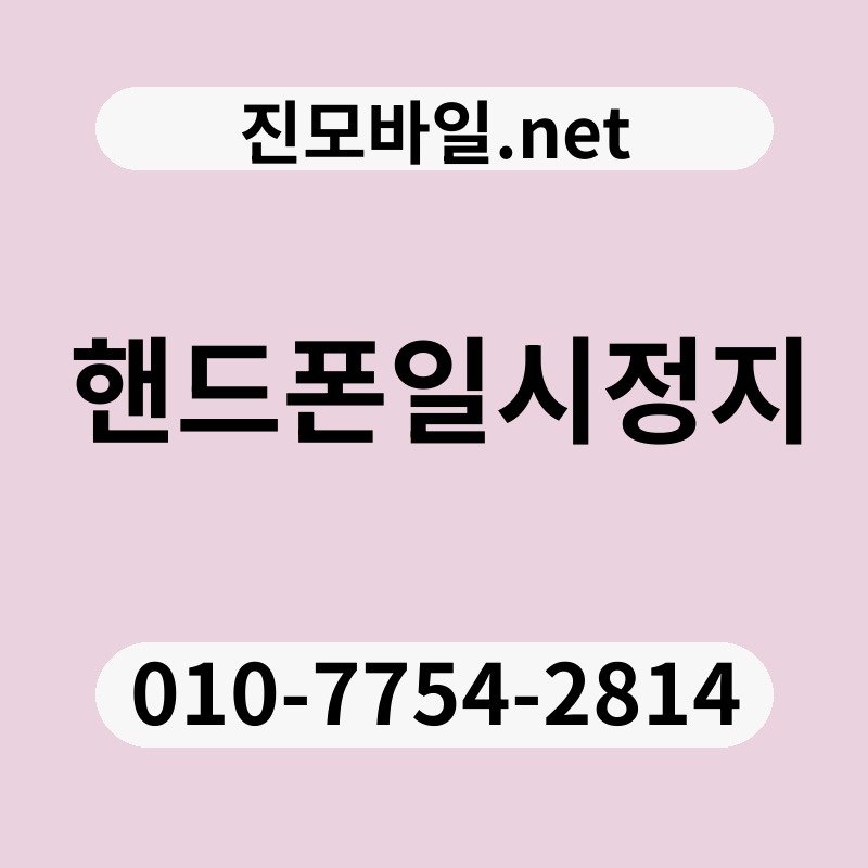 핸드폰일시정지