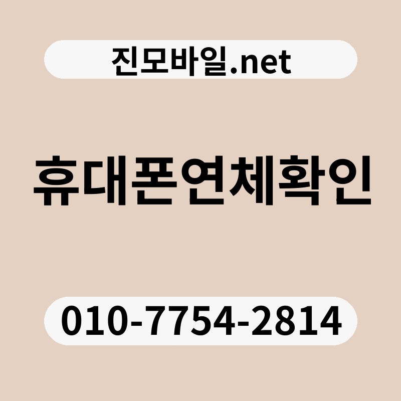휴대폰연체확인