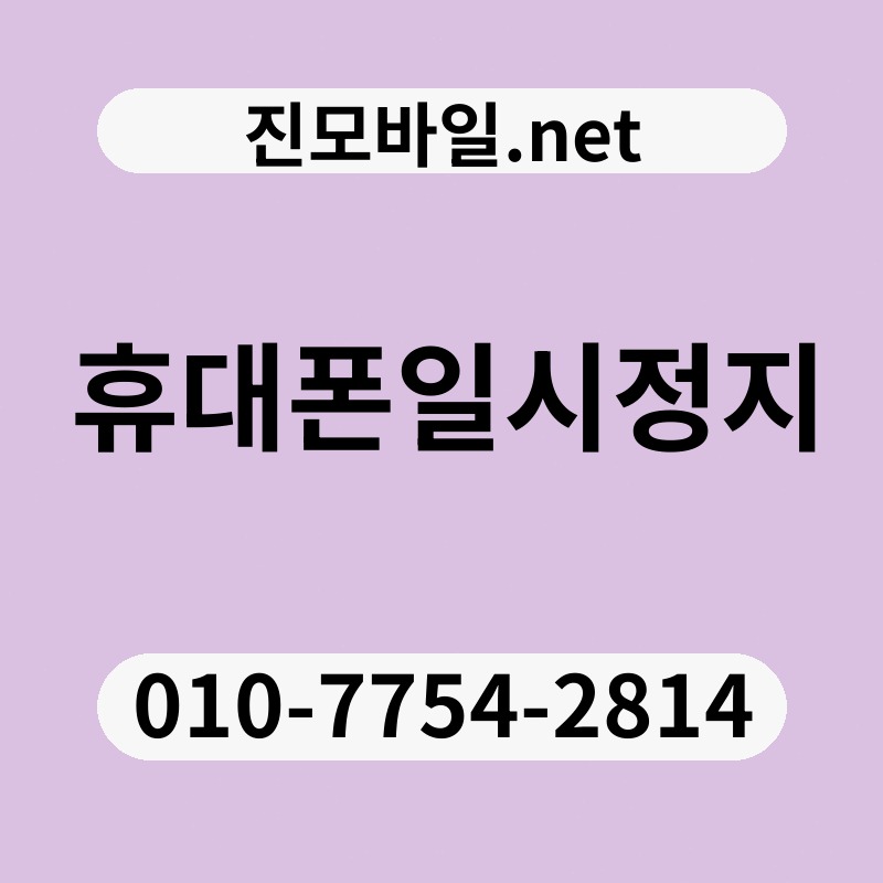 휴대폰일시정지